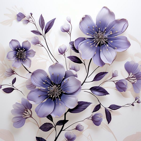 Fleur - Belle violette par New Future Art Gallery