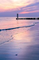 Sonnenuntergang Strand Dishoek bunt