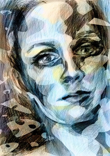  visage coloré d'une femme par ART Eva Maria