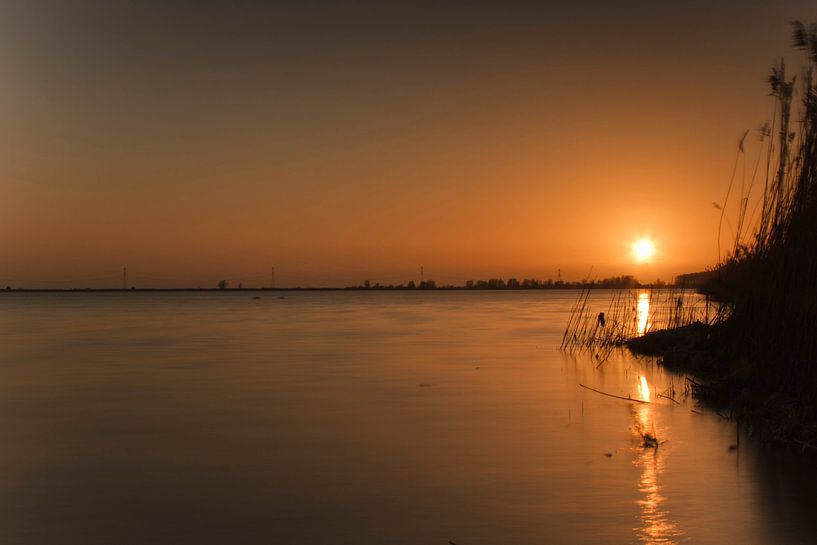 Sonnenuntergang auf dem Boulevard in Bergen op Zoom von Sabina Meerman