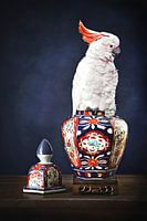 Kaketoe op antieke vaas