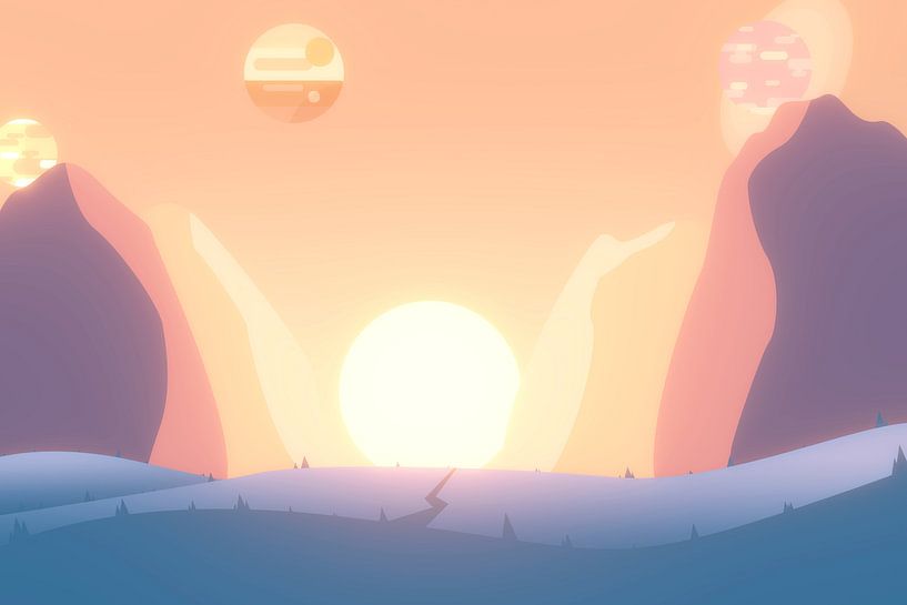 Sonnenaufgang in einer fremden Welt von Nathan Markies