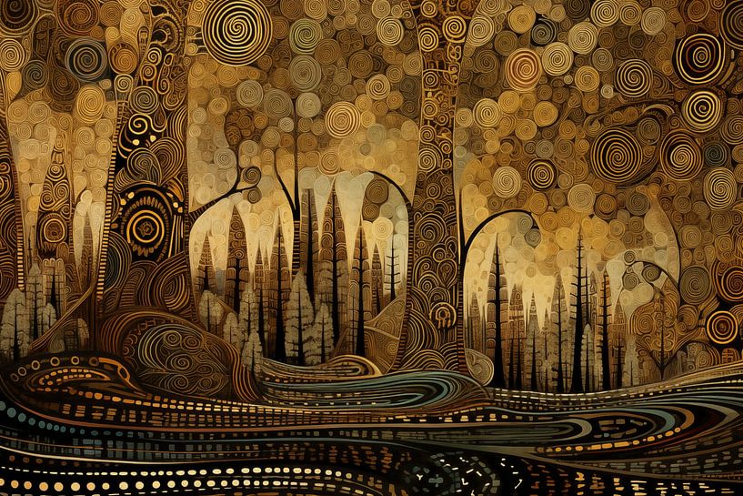 Wald der goldenen Spiralen von Whale & Sons