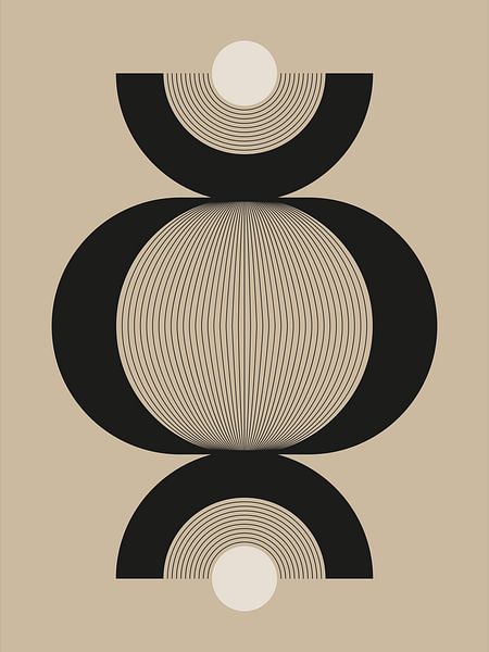 Formes géométriques abstraites dans des couleurs terreuses - Style Janpandi / Scandinave 7 par Kjubik