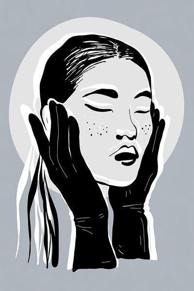 Modern Art Portrait von Marja van den Hurk