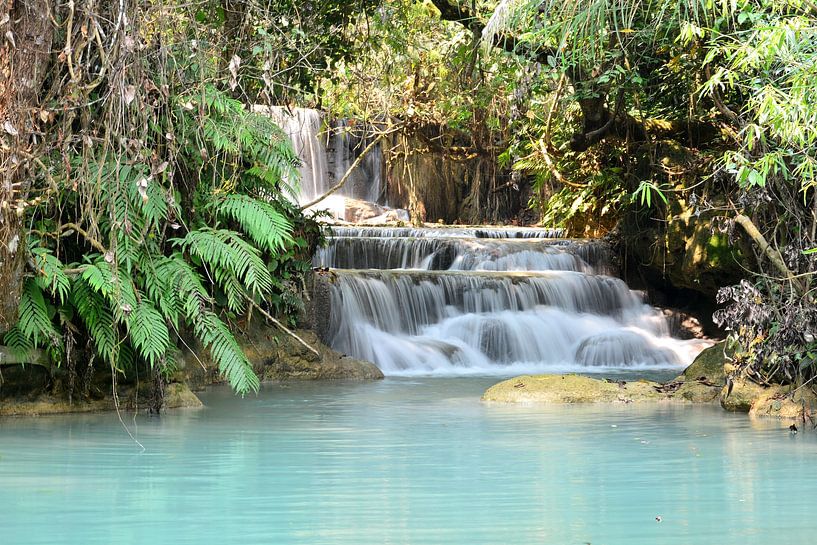 Türkisglanz in Tat Kuang Si von Frank Photos