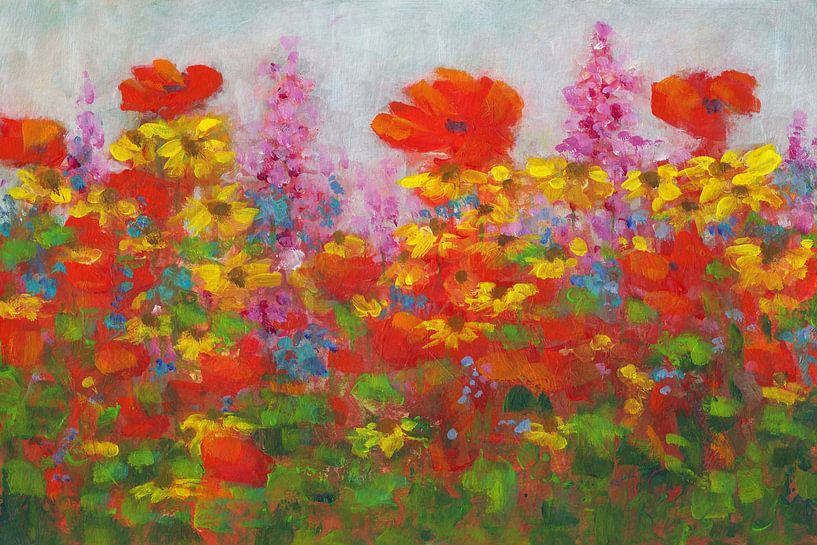Jardin de fleurs multicolore par Karen Kaspar