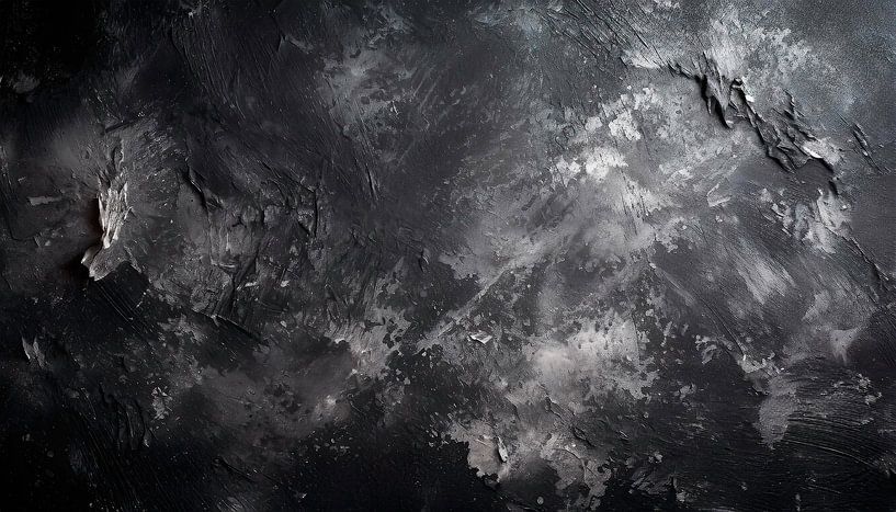 Painting with black and white by Mustafa Kurnaz