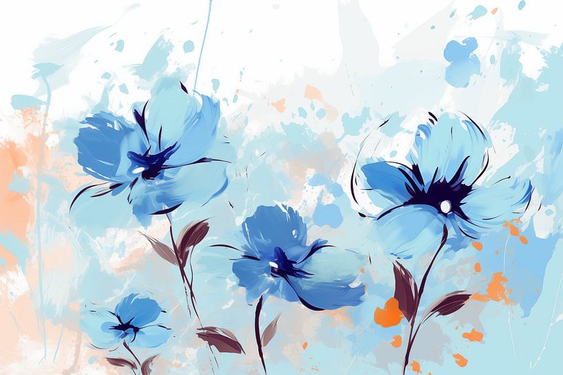Fleurs abstraites par NJ Midnight Studio