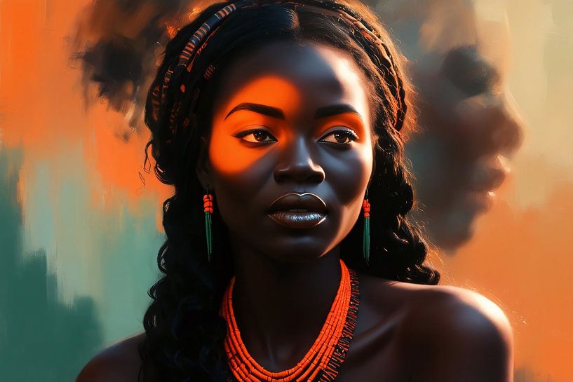 Portrait féminin aux couleurs chaudes par Art & Soul Creations