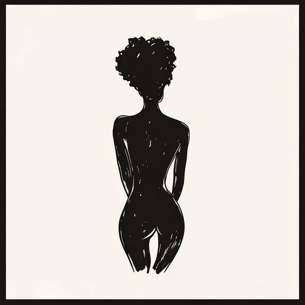 Silhouette artistique d'une femme par Poster Art Shop