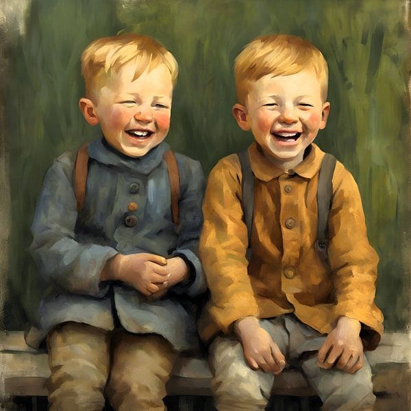 Two happy friends by Gert-Jan Siesling