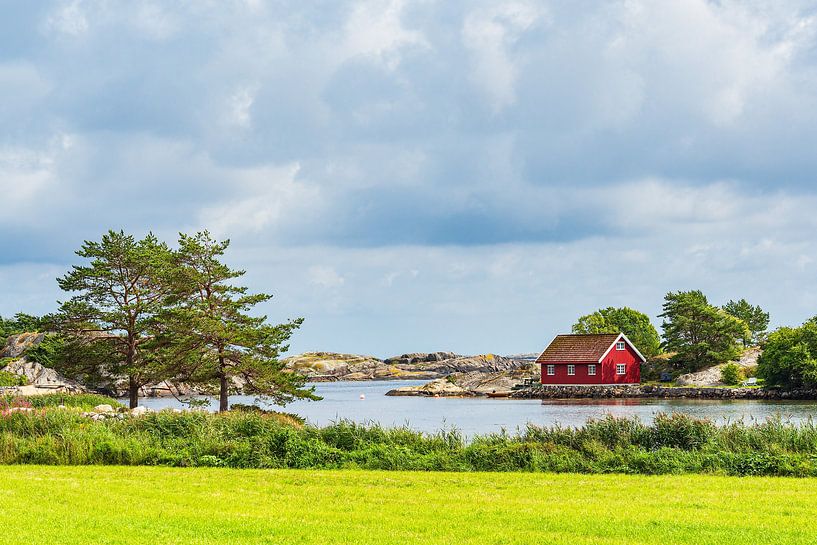 Landschaft im Naherholungsgebiet Hasseltangen in Norwegen von Rico Ködder