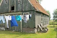 Hanging out of the laundry