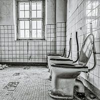 Sie werden es brauchen! Vier Toiletten hintereinander.