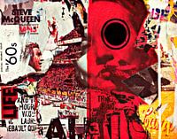 Steve Mc Queen vs. Marlene Dietrich Dadaismus Nonsens - Collage