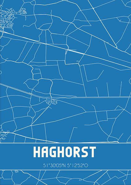 Plan d'ensemble | Carte | Haghorst (Brabant-Septentrional) par Affiches de lieux