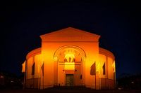 Festively illuminated Church of St. Ludwig - Dome Church Darmstadt