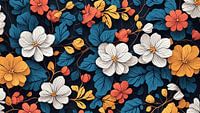 Colourful floral pattern