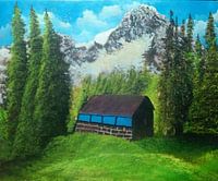 Lonely Cabin Near The Mountain