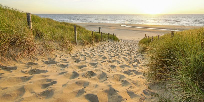 Sand, sea and sun on the Katwijk coast by Dirk van Egmond