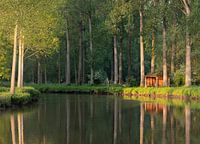 Hütte bei Sonnenuntergang