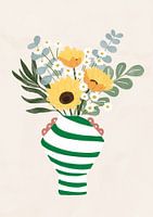 Blumenstrauß aus Sonnenblumen und Gänseblümchen