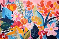 Vintage Flowers, bunt und abstrakt II