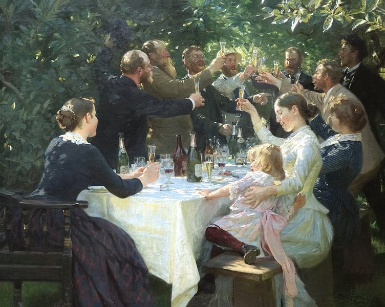Hip-Hip-Hip-Hurra! Künstlerfest, Peder Severin Krøyer von Meisterhafte Meister