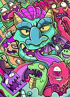 Monster-Parade - Pixelkaiju-Kritzelei