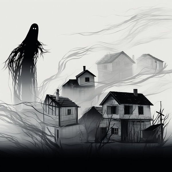 Halloween haunted house ghost spooky mystery by gm_designs
