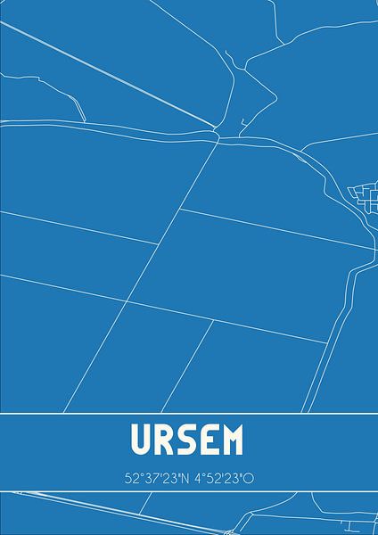 Blueprint | Map | Ursem (North Holland) by Prints of Place