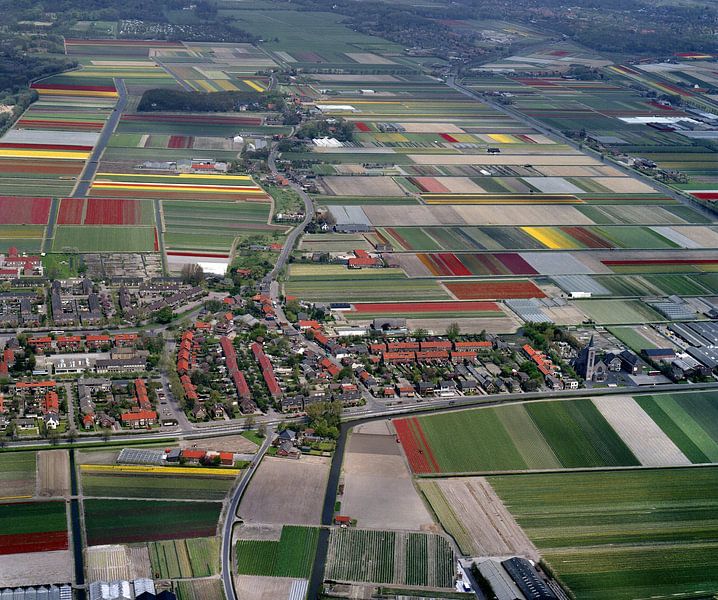 Historische Luftaufnahme von Noordwijkerhout und De Zilk von Frans Rombout