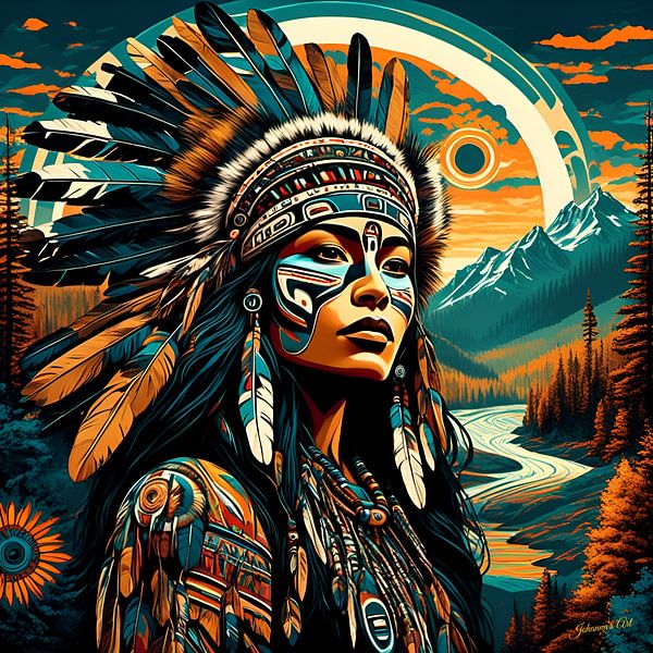 Moderne Kunst der amerikanischen Ureinwohner 5 von Johannas Art Creations