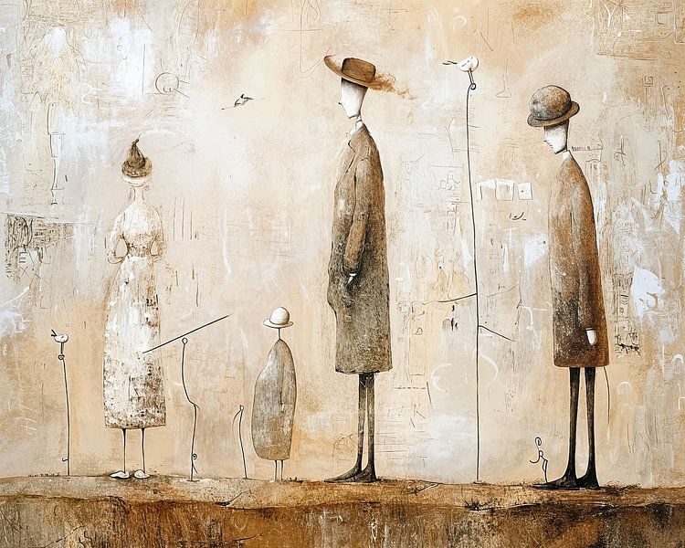 Raffinierte Erdtöne | Moderne Nostalgie von ARTEO Gemälde