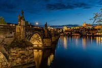 Prague: Charles Bridge by night