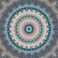 Mandala Harmony in blue grey