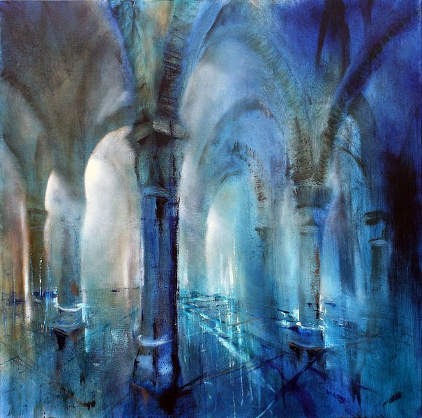 Salle des colonnes bleues par Annette Schmucker