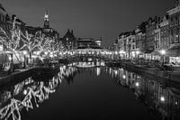 Leiden bei Nacht - Schwarz-Weiß