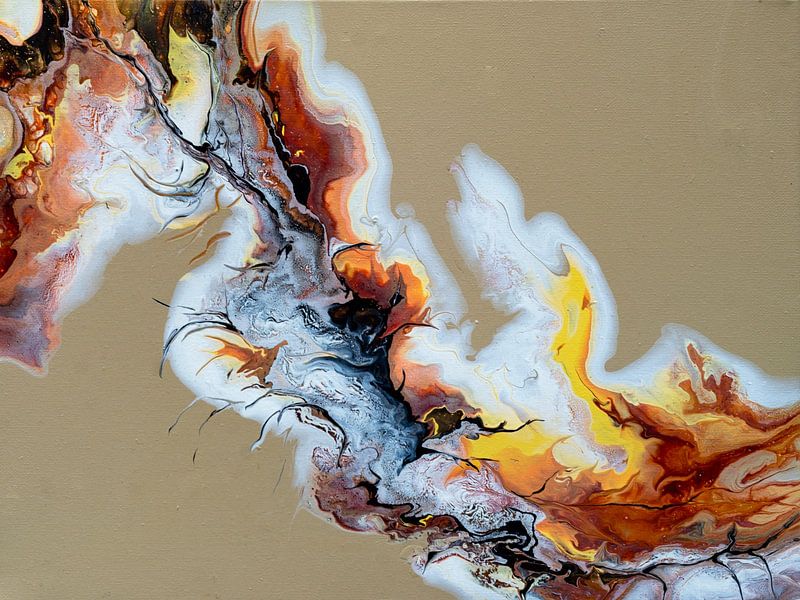 Mouvement organique - peinture acrylique sur toile par Hannie Kassenaar