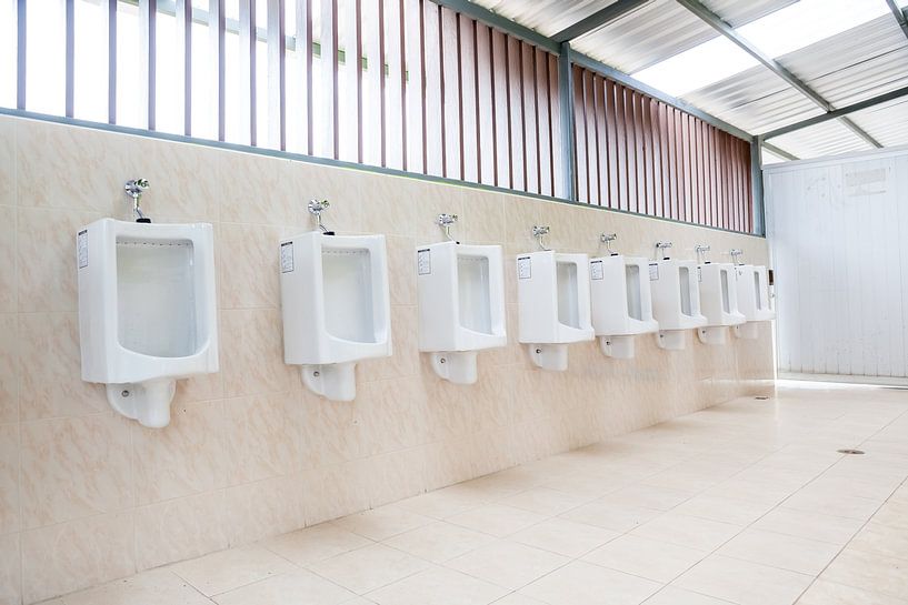 Urinals at the men's toilet by Marcel Derweduwen