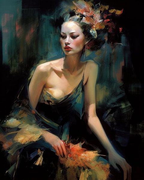 Modernes Porträt &quot;Nach dem Tanz&quot; von Studio Allee