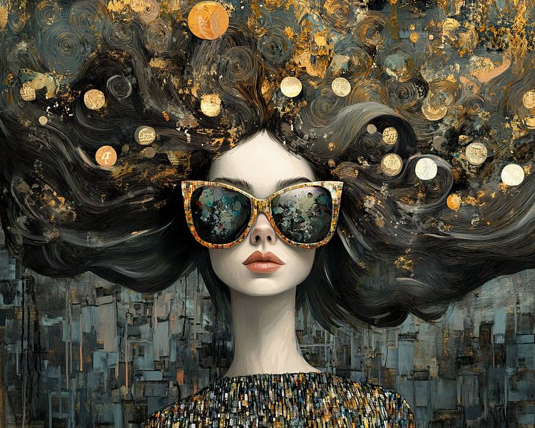 Woman with Gold Coins by Art Whims