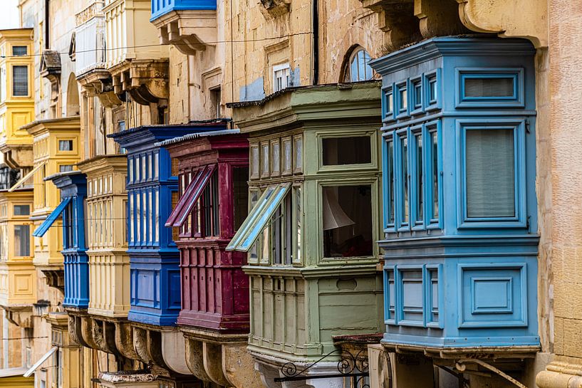Hausfassade in Valletta von Dieter Walther
