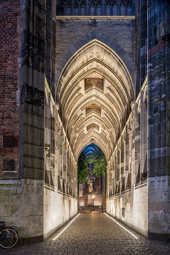 The underpass of the Dom Tower Utrecht. by John Verbruggen