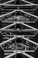 Detaiil of the stairwell of a shaft trestle of an old coal mine.