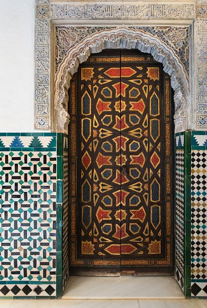 Moorse deur in het paleis Real Alcazar von André Scherpenberg