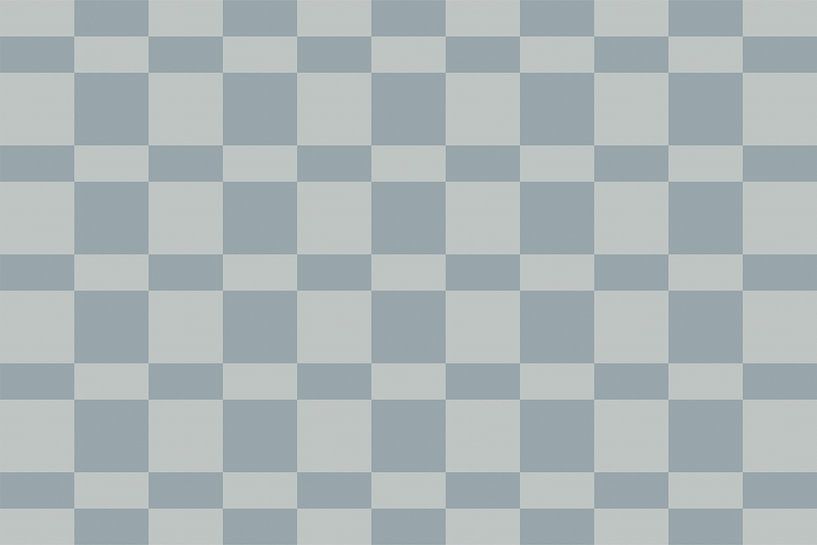 Checkerboard pattern. Modern abstract minimalist geometric shapes in blue and grey 27 by Dina Dankers