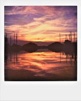 Zonsondergang in de haven