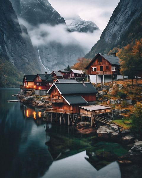 House by the lake by fernlichtsicht